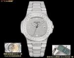 E7 Factory Patek Philippe Nautilus Cal.324 Movement 316L Steel 40mm Diamond Dial Replica Watch